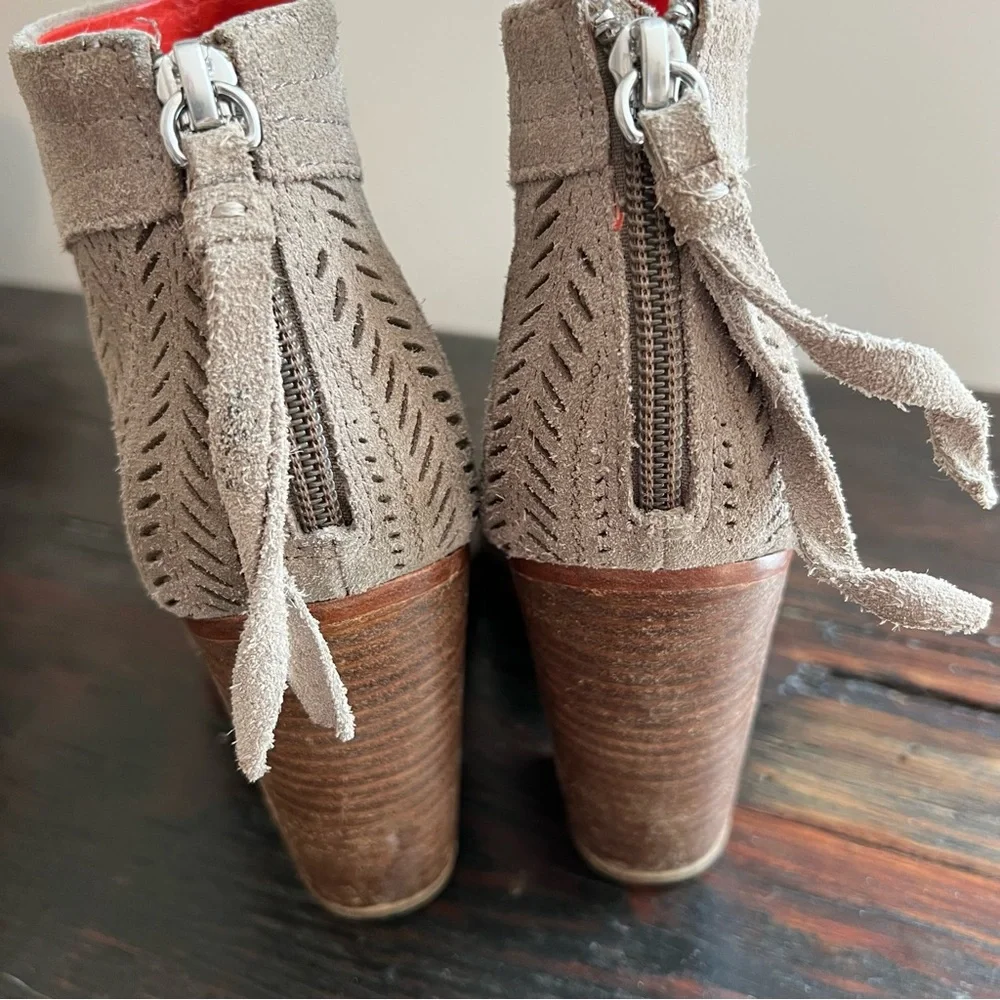 Coach Tan Suede Ankle Boots - Picture 9 of 9
